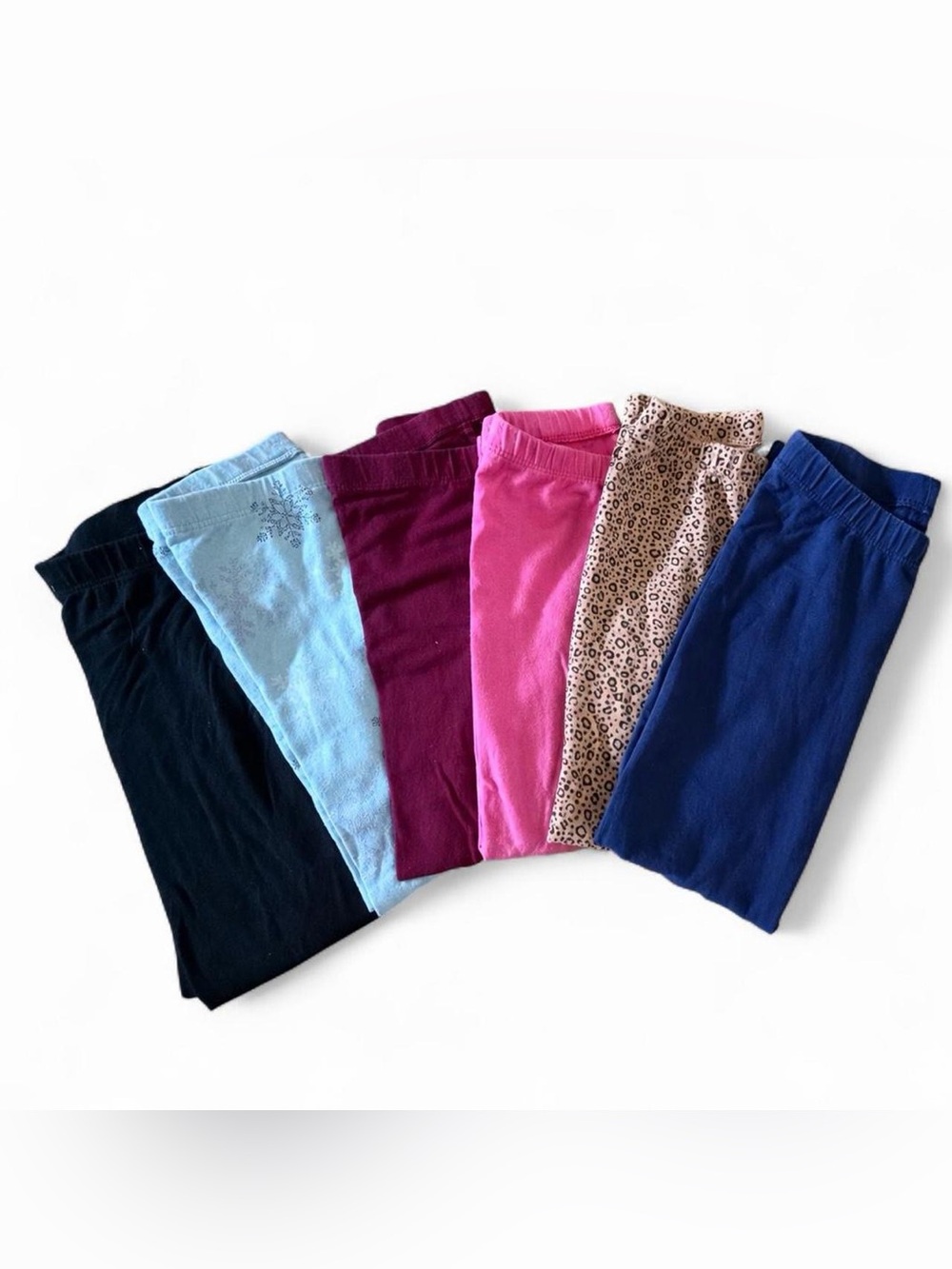 Cat & Jack bundle of 6 pack of girls leggings in various colors Sz 4T